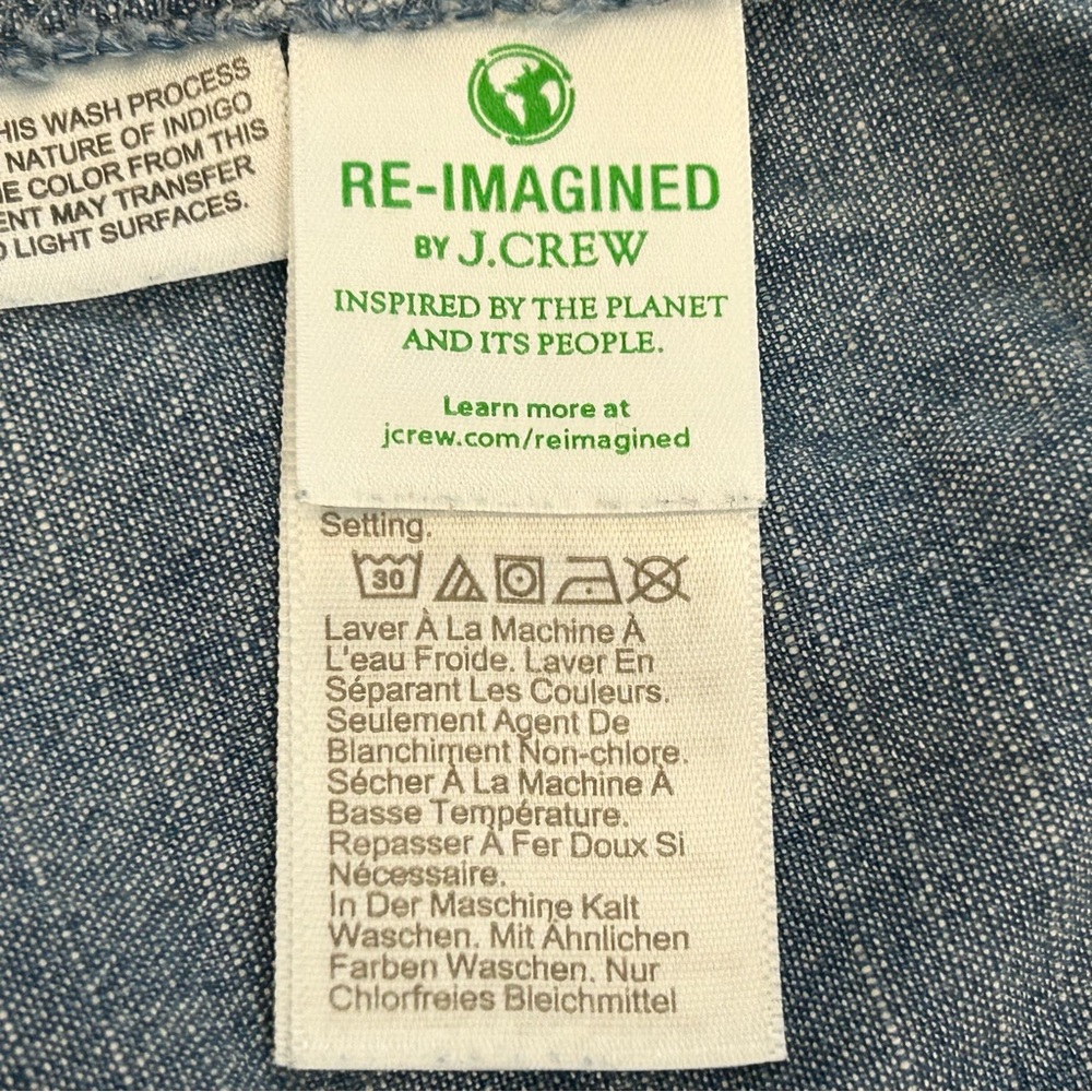 J.Crew Chambray Drawstring Short Blue Women's Siz… - image 5